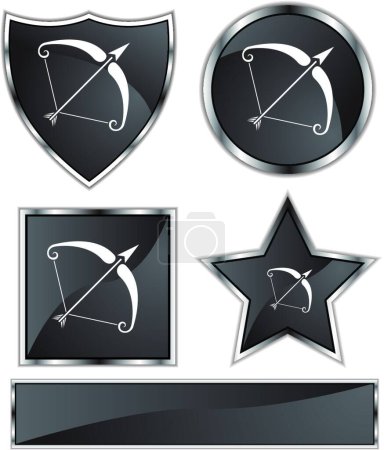 Illustration for Bow icons, colored vector illustration - Royalty Free Image
