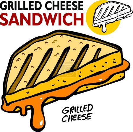 Illustration for Grilled Cheese Sandwich  vector illustration - Royalty Free Image
