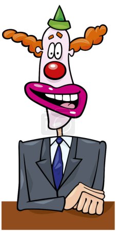 Téléchargez les illustrations : Politicien en masque de clown, illustration vectorielle graphique - en licence libre de droit