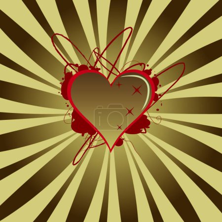 Téléchargez les photos : Symbole d'amour. Modèle de carte de Saint-Valentin. Illustration cardiaque - en image libre de droit