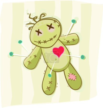 Illustration for Voodoo doll, graphic vector illustration - Royalty Free Image
