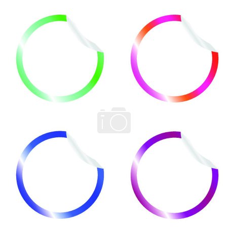 Illustration for Color Stickers vector illustration - Royalty Free Image