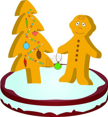 Illustration for Vector illustration of gingerbread cookies - Royalty Free Image