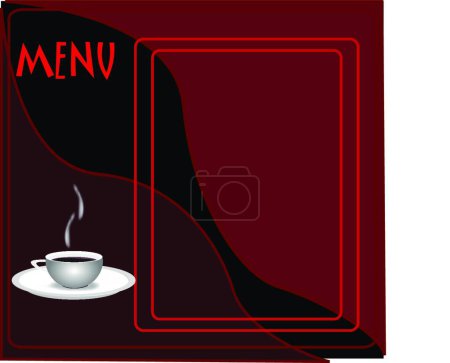 Téléchargez les illustrations : Menu café, illustration vectorielle graphique - en licence libre de droit