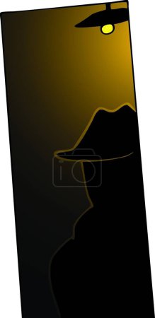 Illustration for Man in Shadows, graphic vector illustration - Royalty Free Image
