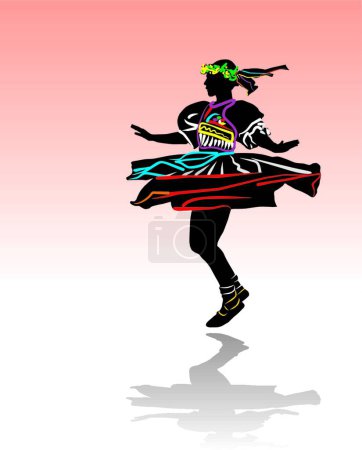 Illustration for Traditional Dance, graphic vector illustration - Royalty Free Image