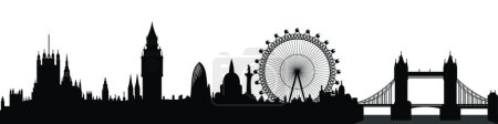 Téléchargez les illustrations : Illustration vectorielle skyline de Londres - en licence libre de droit