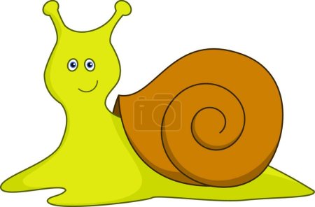 Téléchargez les illustrations : Une illustration vectorielle d'icône d'escargot - en licence libre de droit