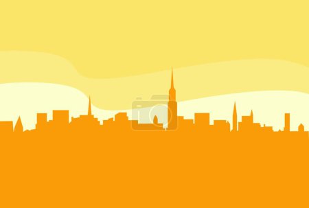 Illustration for City silhouette, graphic vector illustration - Royalty Free Image