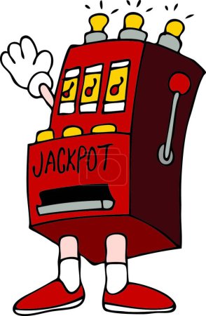 Illustration for Jackpot Slot Machine, graphic vector illustration - Royalty Free Image