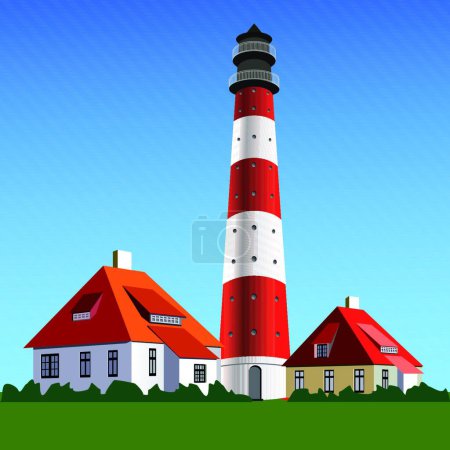 Illustration for Lighthouse, graphic vector illustration - Royalty Free Image