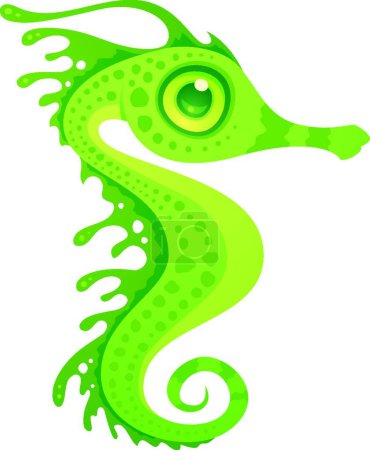 Téléchargez les illustrations : Hippocampe dragon de mer, illustration vectorielle graphique - en licence libre de droit