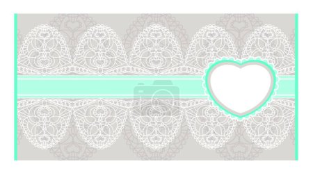 Illustration for Lacy envelope, graphic vector illustration - Royalty Free Image