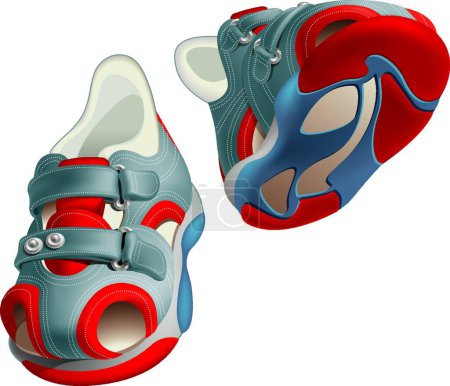 Ilustración de Zapatos de verano vector moderno ilustración - Imagen libre de derechos