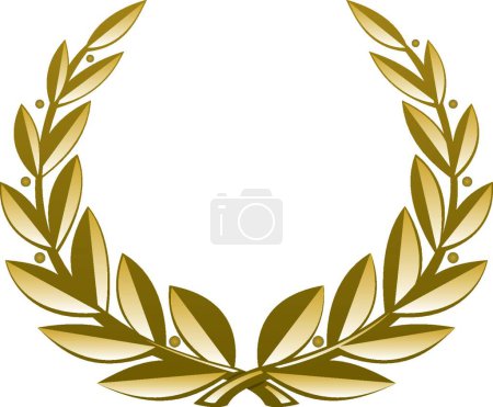 Illustration for Laurel wreath, web simple illustration - Royalty Free Image