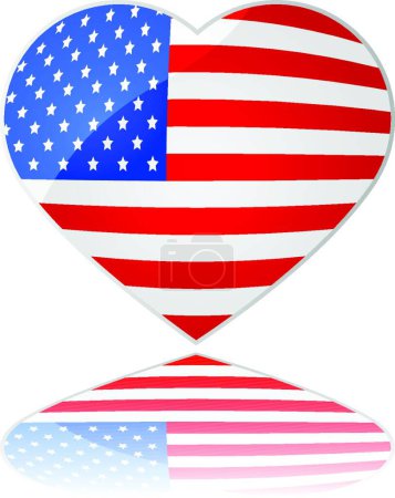 Illustration for Love USA, graphic vector illustration - Royalty Free Image
