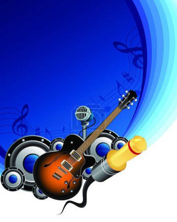 Illustration for Music background, graphic vector illustration - Royalty Free Image