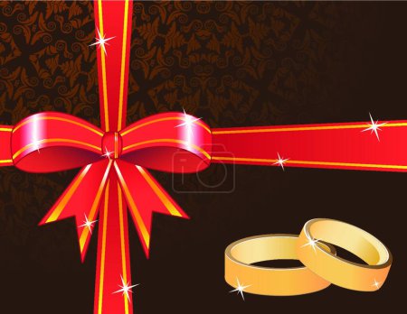Illustration for Wedding background, simple vector illustration - Royalty Free Image