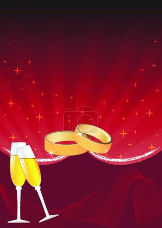 Illustration for Wedding background, vector illustration - Royalty Free Image