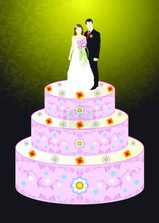 Illustration for Wedding background, graphic vector illustration - Royalty Free Image