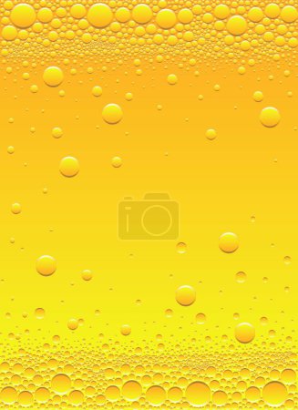Ilustración de Ilustración de gotas de agua líquidas amarillas, fondo para espacio de copia - Imagen libre de derechos