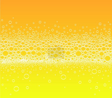 Illustration for Illustration of yellow liquid waterdrops, background for copy space - Royalty Free Image