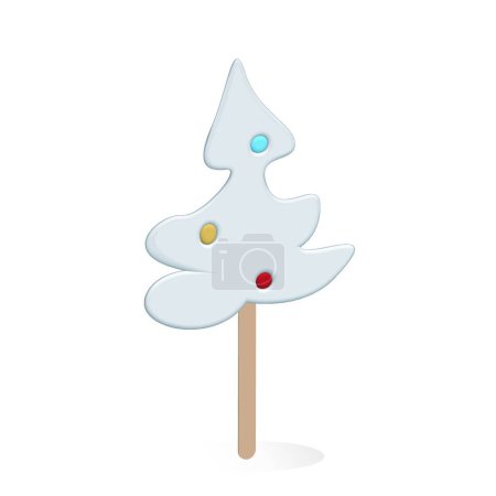 Ilustración de Piruleta del árbol de Navidad, ilustración gráfica del vector - Imagen libre de derechos