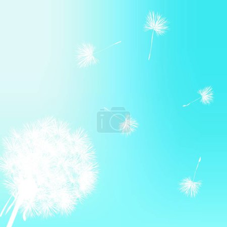 Illustration for Dandelion gift card   vector illustration - Royalty Free Image