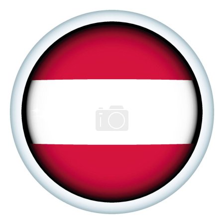 Illustration for Latvia flag button, vector illustration - Royalty Free Image