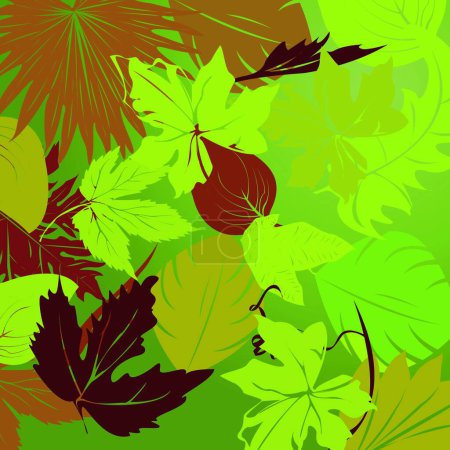 Illustration for Leaves  background  vector illustration - Royalty Free Image