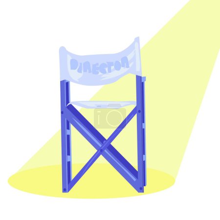 Illustration for Movie director chair modern vector illustration - Royalty Free Image