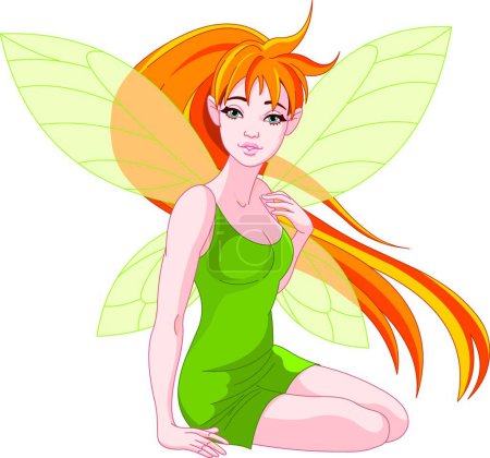 Illustration for Young fairy, graphic vector illustration - Royalty Free Image