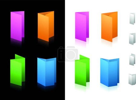 Illustration for Folding Icons, colorful vector illustration - Royalty Free Image