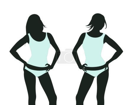 Illustration for Woman clothes template vector illustration - Royalty Free Image