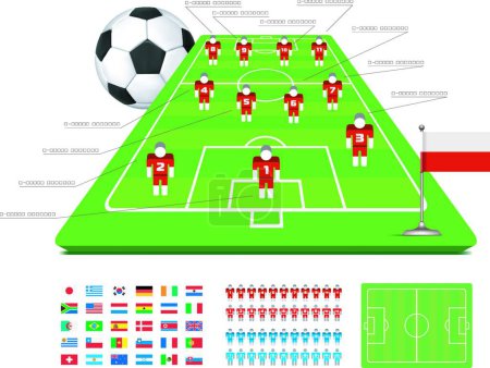 Ilustración de Kit táctico de fútbol, ilustración vectorial gráfica - Imagen libre de derechos