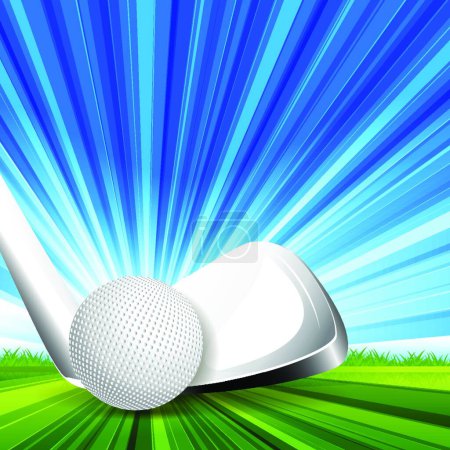 Illustration for Golf colorful vector illustration - Royalty Free Image