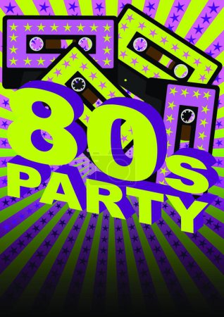Illustration for "Retro Party Background" colorful vector illustration - Royalty Free Image