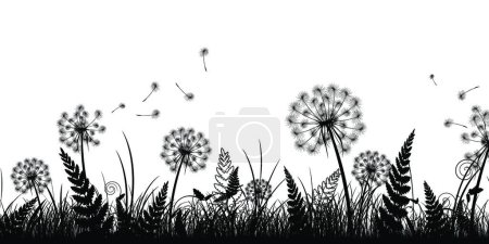 Ilustración de "campo en blanco y negro "colorido vector ilustración - Imagen libre de derechos
