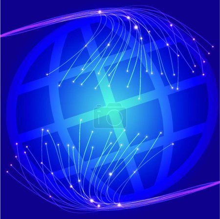 Ilustración de Fibras ópticas, ilustración vectorial gráfica - Imagen libre de derechos