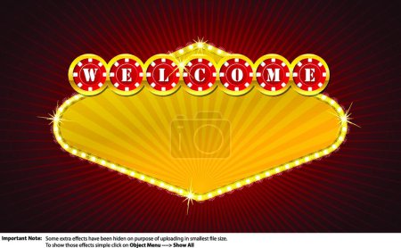 Illustration for Casino signage, graphic vector illustration - Royalty Free Image