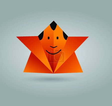 Téléchargez les illustrations : Origami Cheval, illustration vectorielle simple - en licence libre de droit