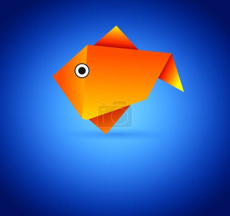 Téléchargez les illustrations : "Illustration vectorielle Origami Fish - en licence libre de droit