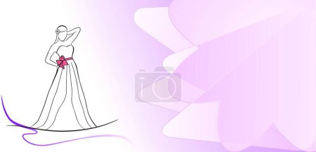 Illustration for Bride background   vector illustration - Royalty Free Image