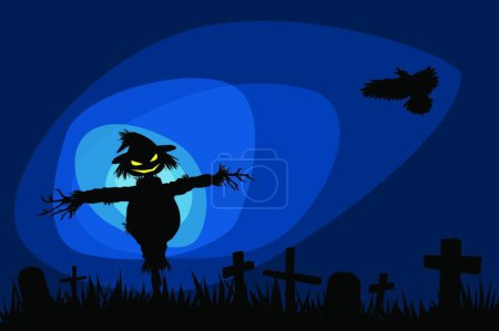 Illustration for Halloween night vector illustration - Royalty Free Image