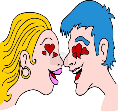 Téléchargez les illustrations : Illustration vectorielle People in Love - en licence libre de droit
