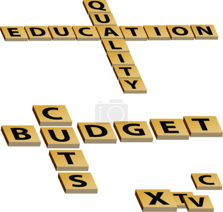 Téléchargez les illustrations : "Budget de l'éducation de qualité coupe mots croisés Puzzle
" - en licence libre de droit