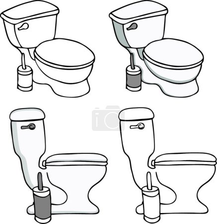 Téléchargez les illustrations : Commode de toilette Illustration vectorielle - en licence libre de droit