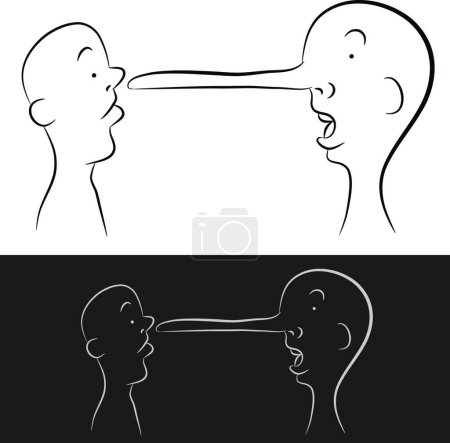 Illustration for "Nose Growing Liar" vector illustration - Royalty Free Image