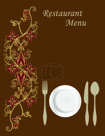 Ilustración de "Diseño de tarjeta de menú "ilustración de vector colorido - Imagen libre de derechos