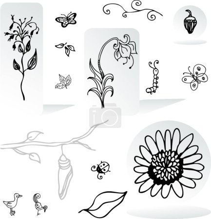 Ilustración de Naturaleza Set vector ilustración - Imagen libre de derechos